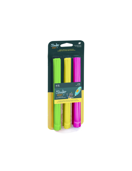 3Doodler Start+ Mix4 75-Pack (Neon Grön, Neon Gul, Neon Rosa)