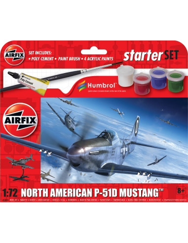 Airfix 1:72 Starter Set - North American P-51D Mustang