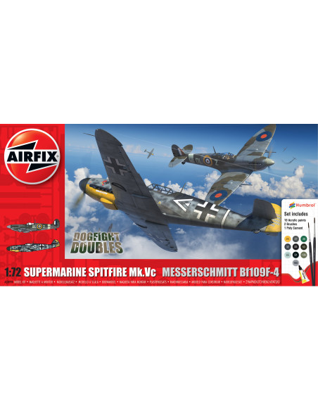 Airfix 1:72 Supermarine Spitfire Mk.Vc vs Bf109F-4 Dogfight Double
