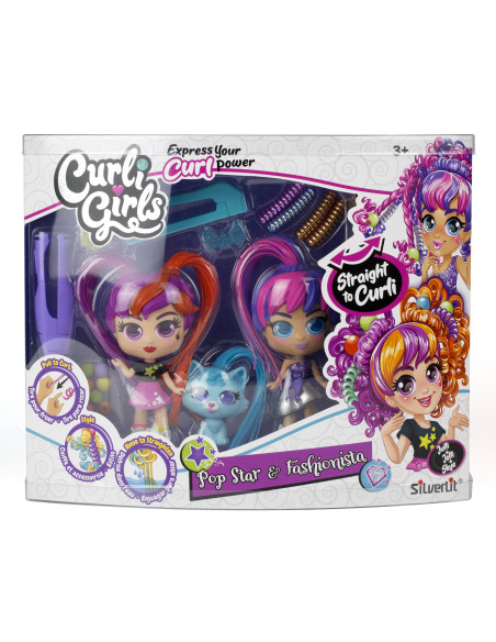 Silverlit Curli Girls Dolls and Pet Twin Set